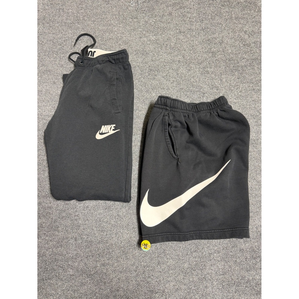 Nike Men's Black Fleece Jogger Pants Size S Drawstring Elastic Waist Pockets LOT